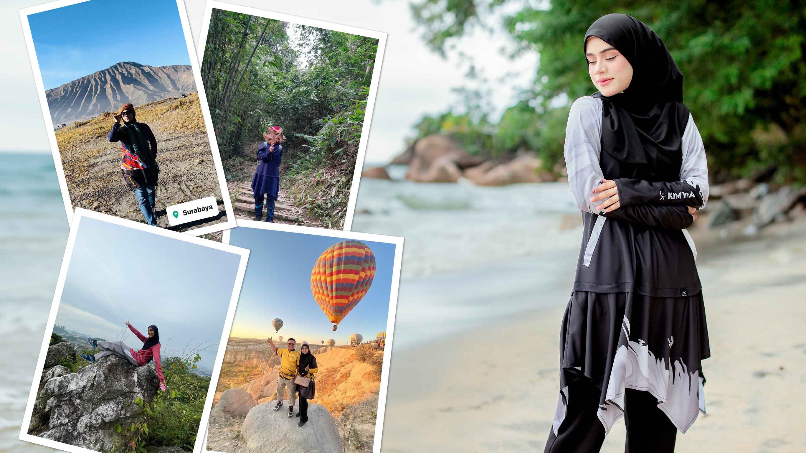 Baju hiking dan swimming wanita