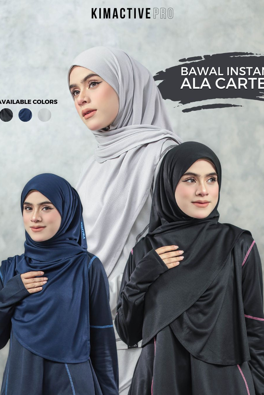 Sport hijab for muslimah, suitable for sports and even for swimming by Kimyra