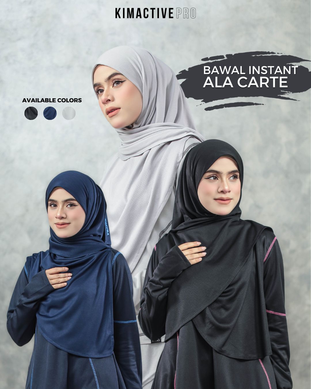 Sport hijab for muslimah, suitable for sports and even for swimming by Kimyra