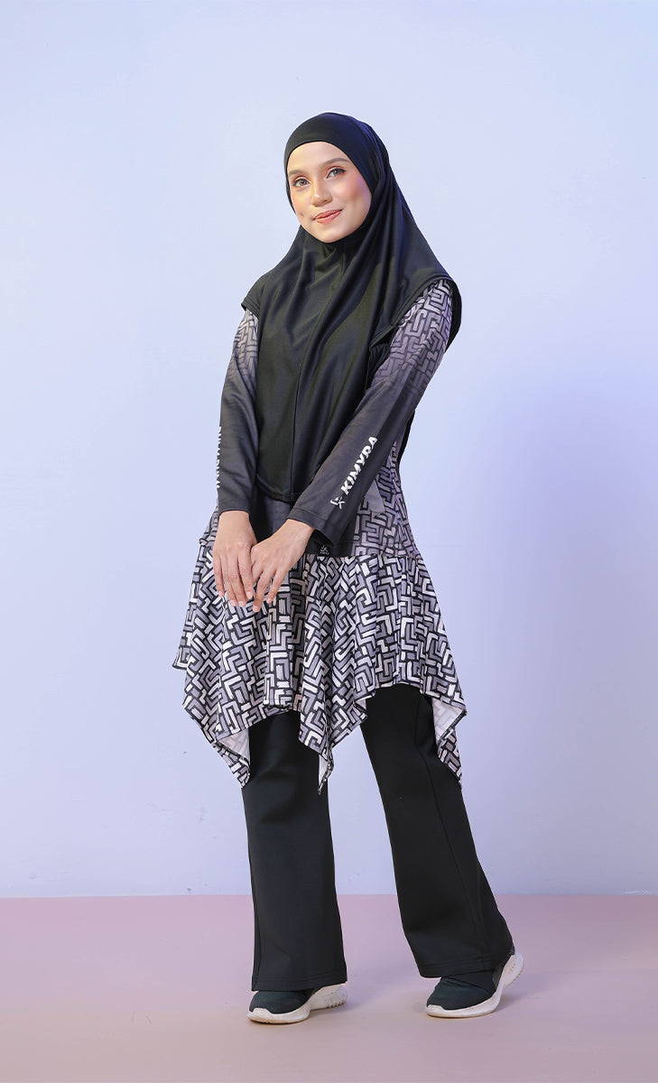 this modest swimwear comes with matching swim hijab and pants