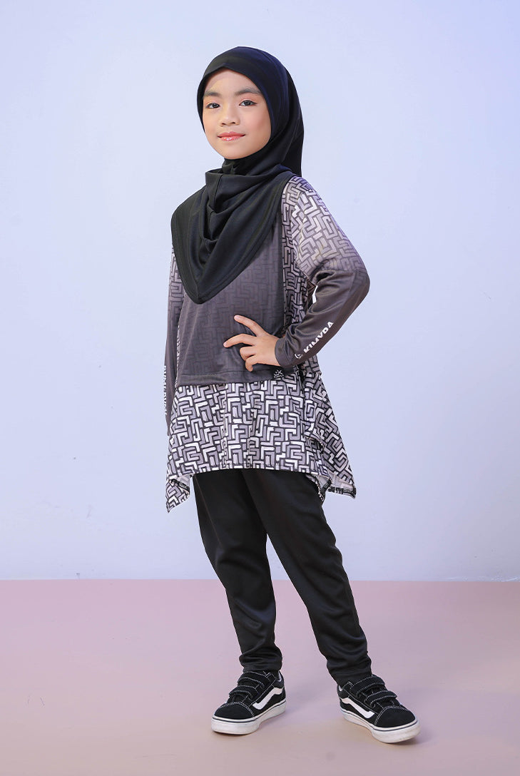 Kids modest swimwear black by KIMYRA