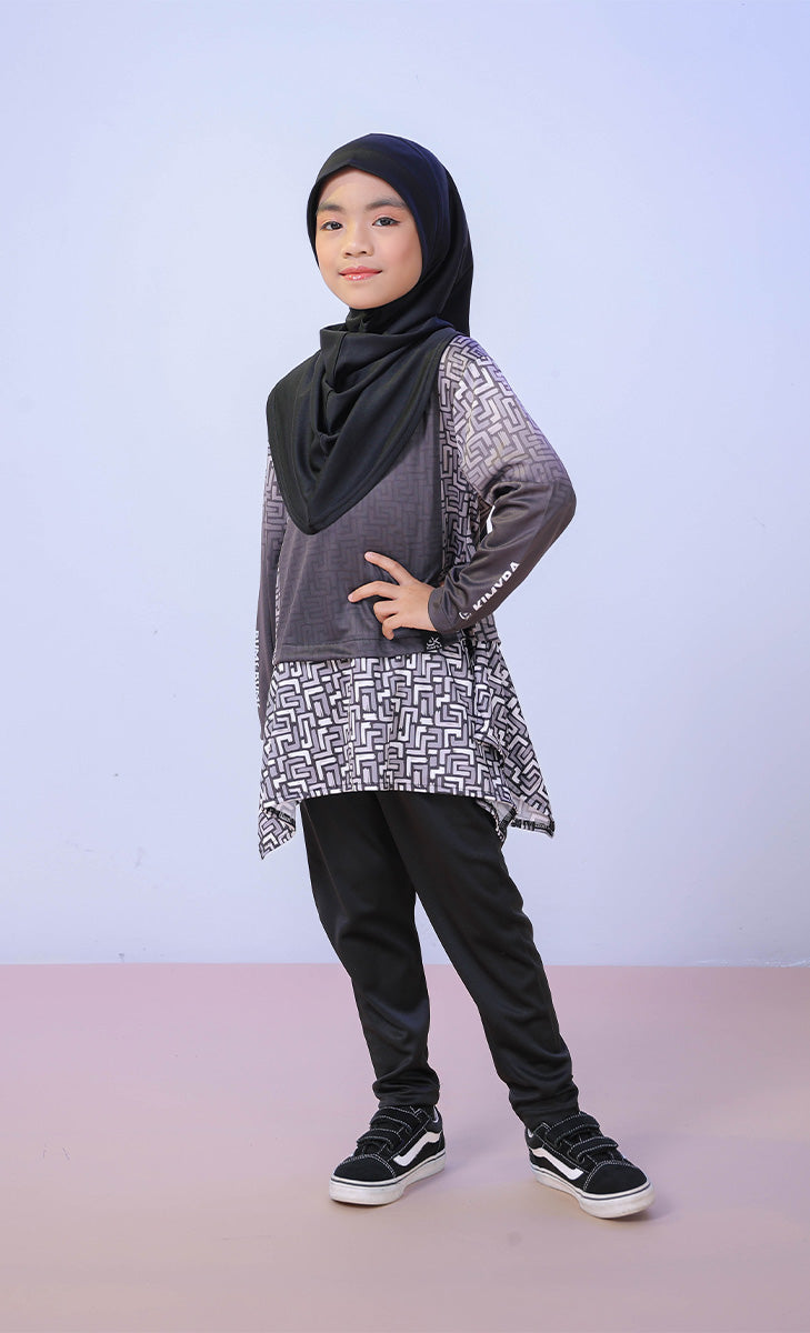 Kids modest swimwear black by KIMYRA