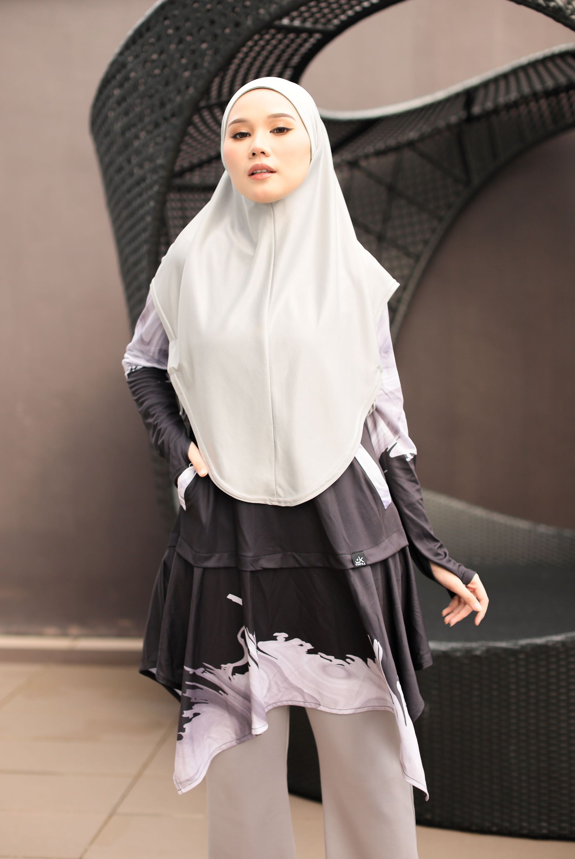 Our sport hijab is stylish and covering your aurah