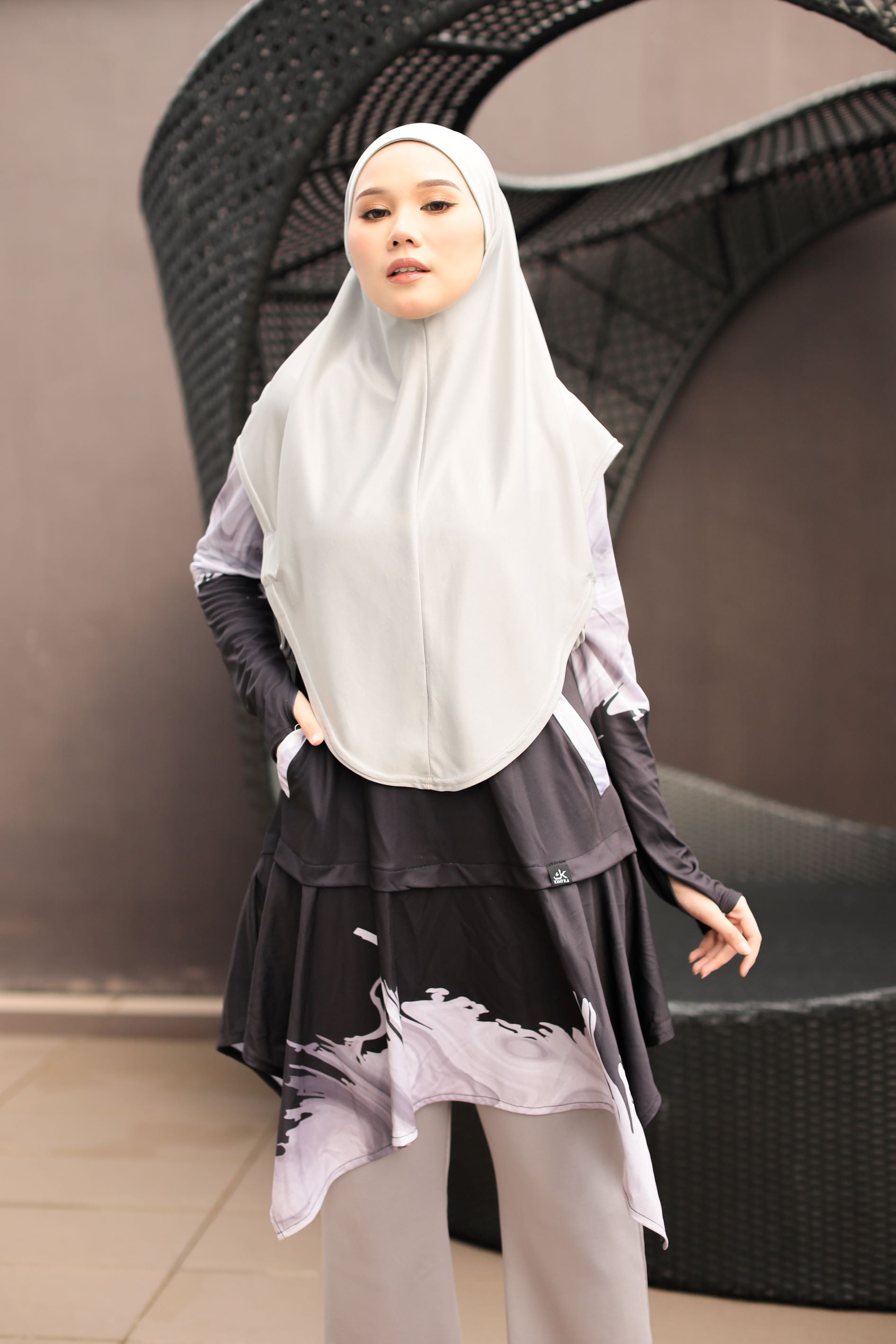 Our sport hijab is stylish and covering your aurah