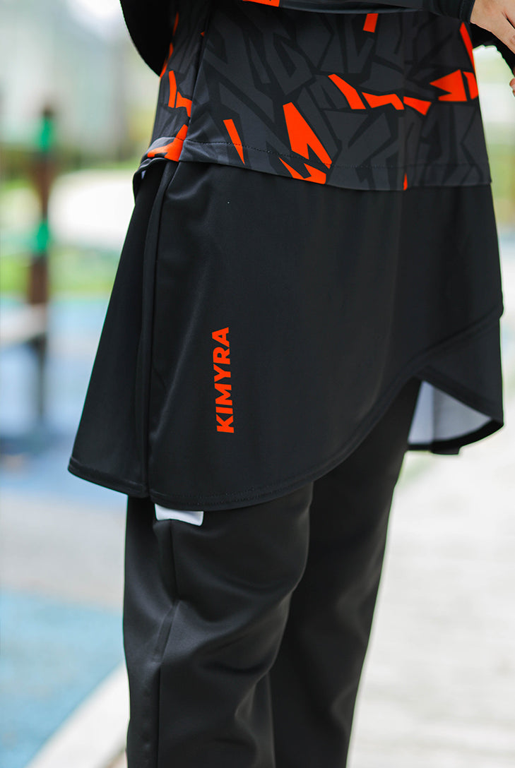 attached skirt with modest activewear