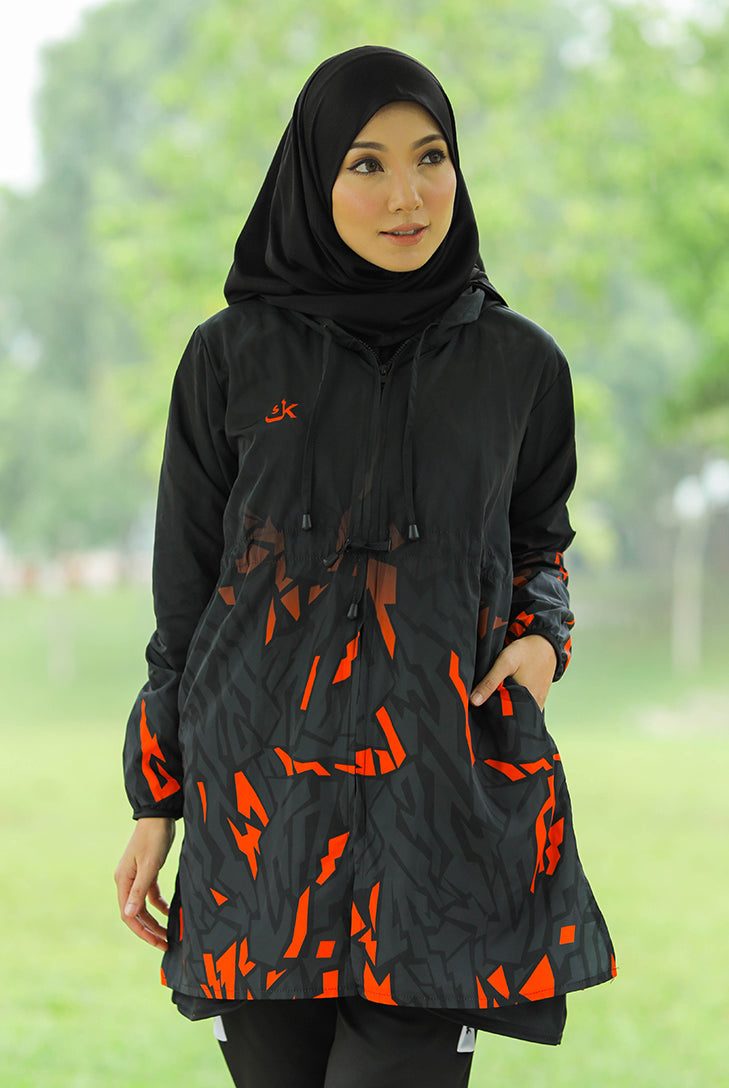 stylish windbreaker for muslimah