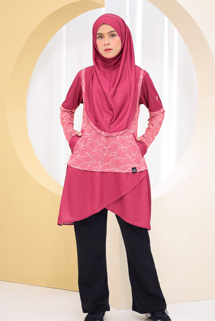 baju renang muslimah maya magenta