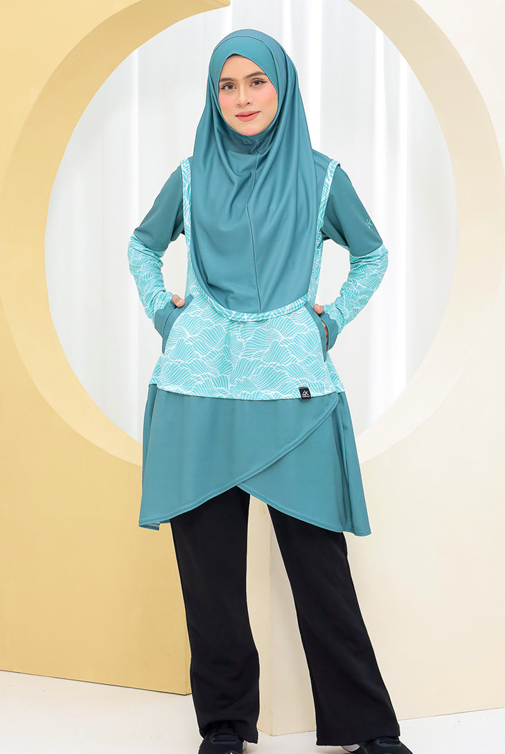 Muslimah sportswear green aqua