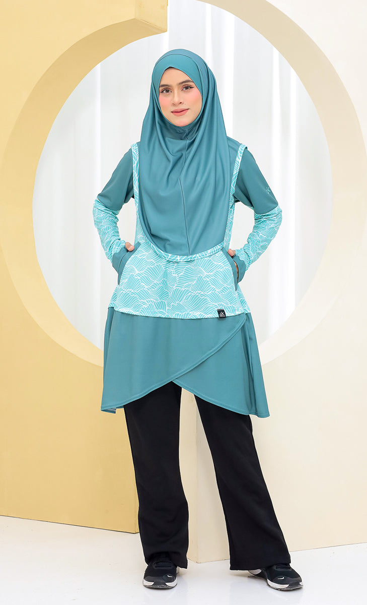 Muslimah sportswear green aqua
