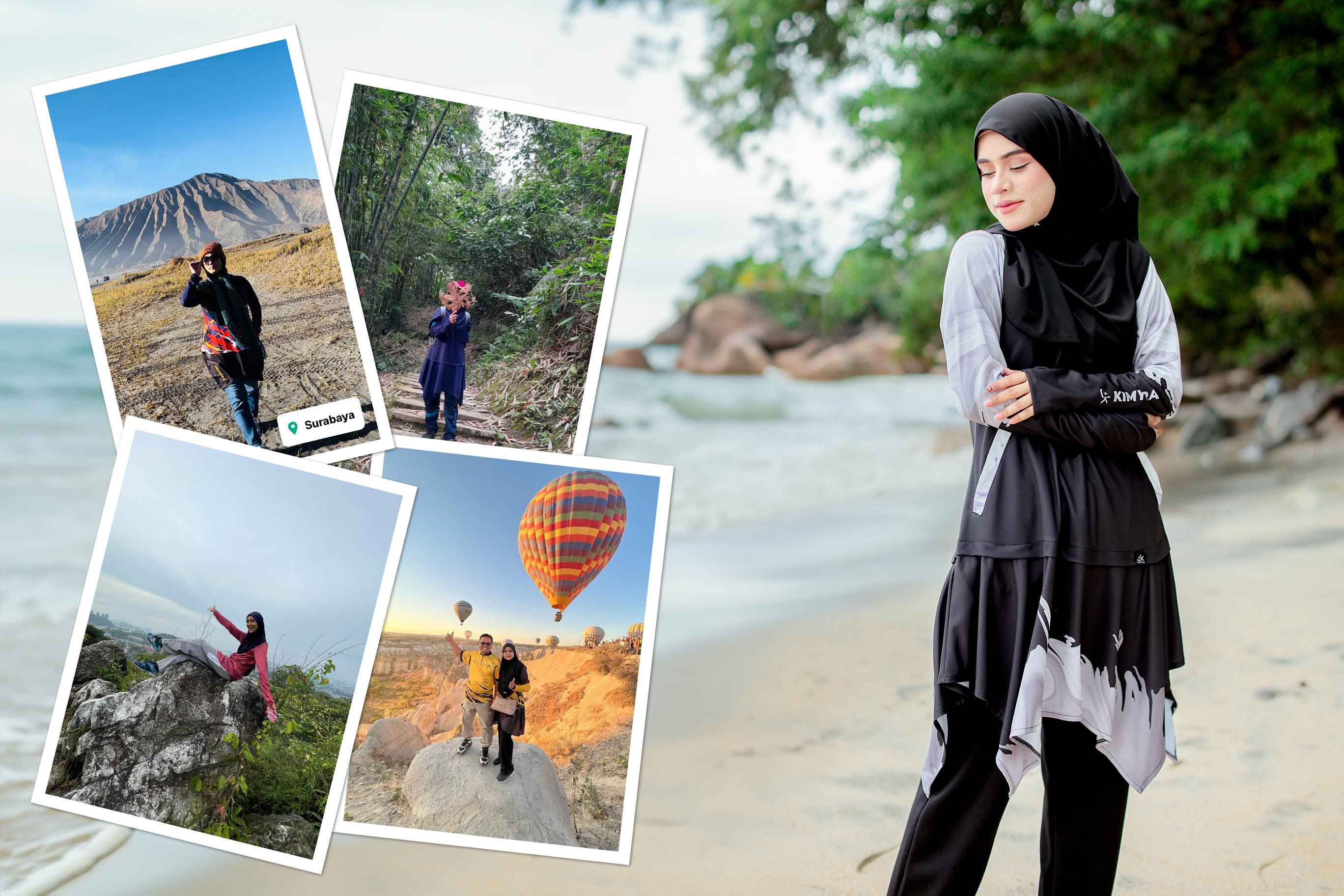 Baju hiking dan swimming wanita