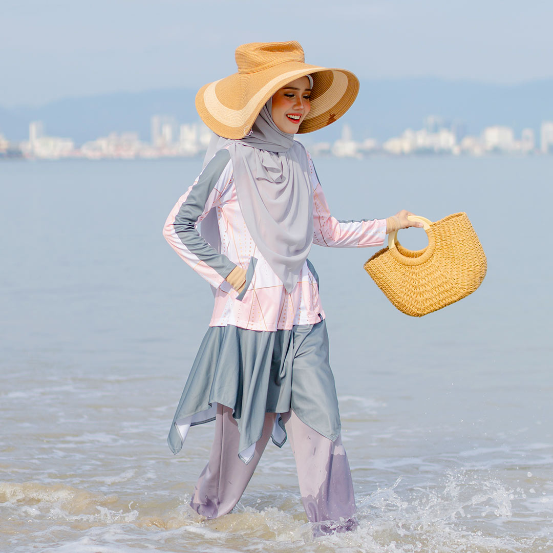 Swimming suit Muslimah yang luar biasa! Multifungsi! Boleh guna untuk bersukan dan jogging!