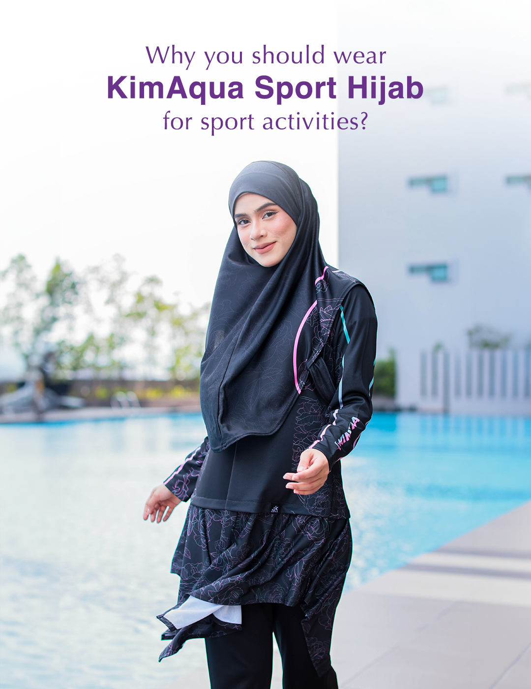 Sport hijab and swimming hijab by Kimyra