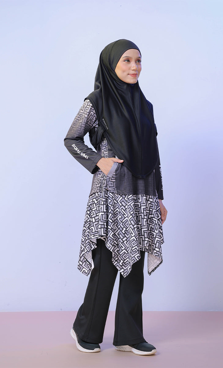 Modest swimwear Kimtuniq Jet Black by KIMYRA