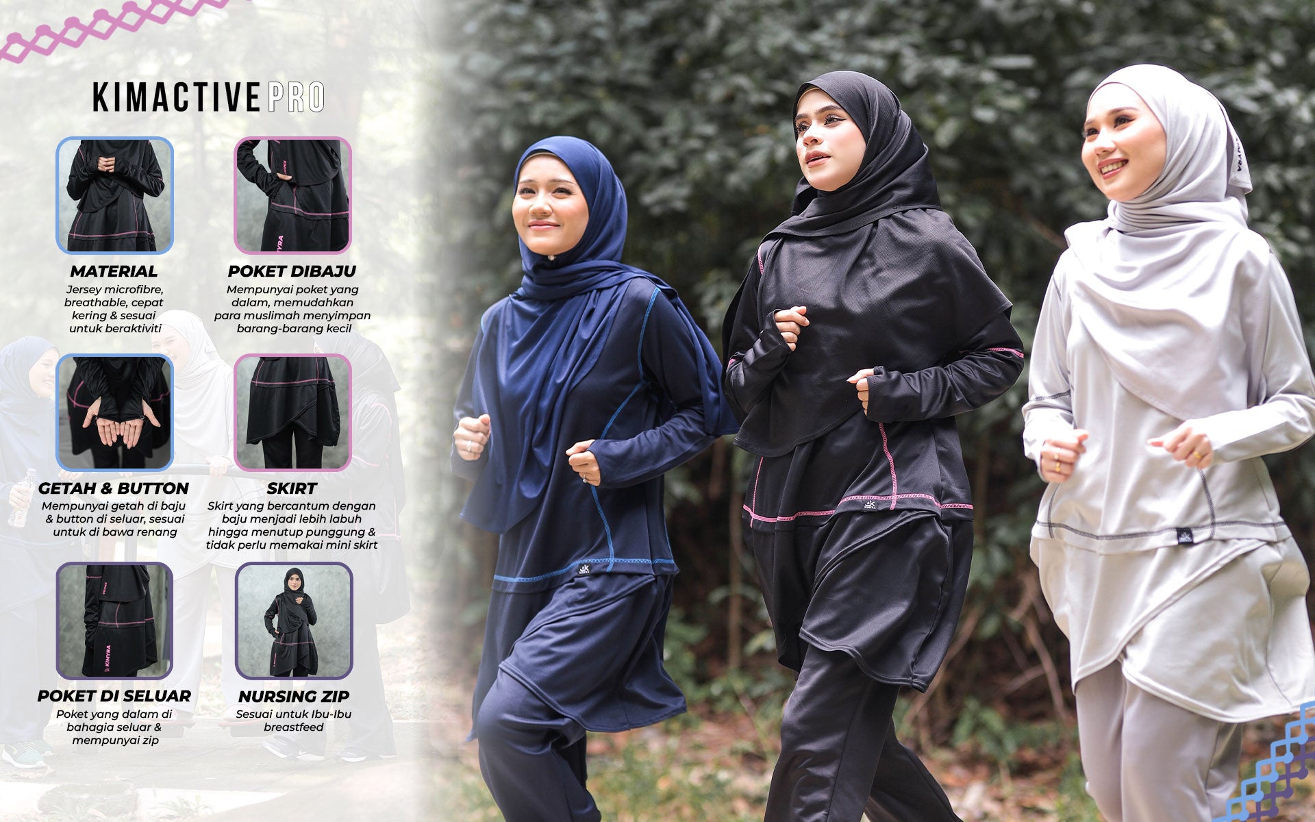 Kimyra muslimah modest sportswear