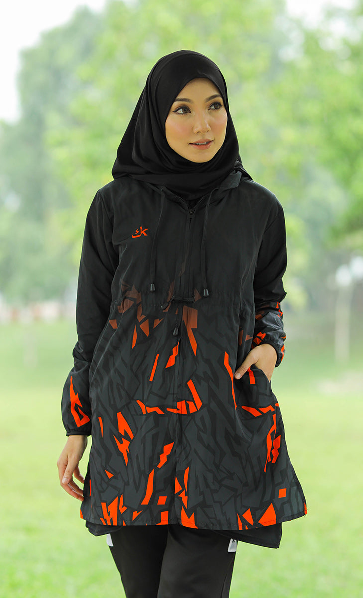 stylish windbreaker for muslimah