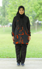 black modest windbreaker